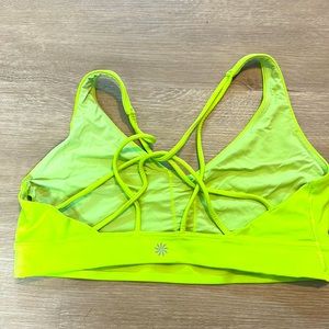 Neon yellow Athleta solace bra